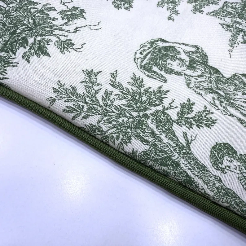 Toile de Jouy Kırlent Kılıfı – Fitil Detaylı Dekoratif Kırlent