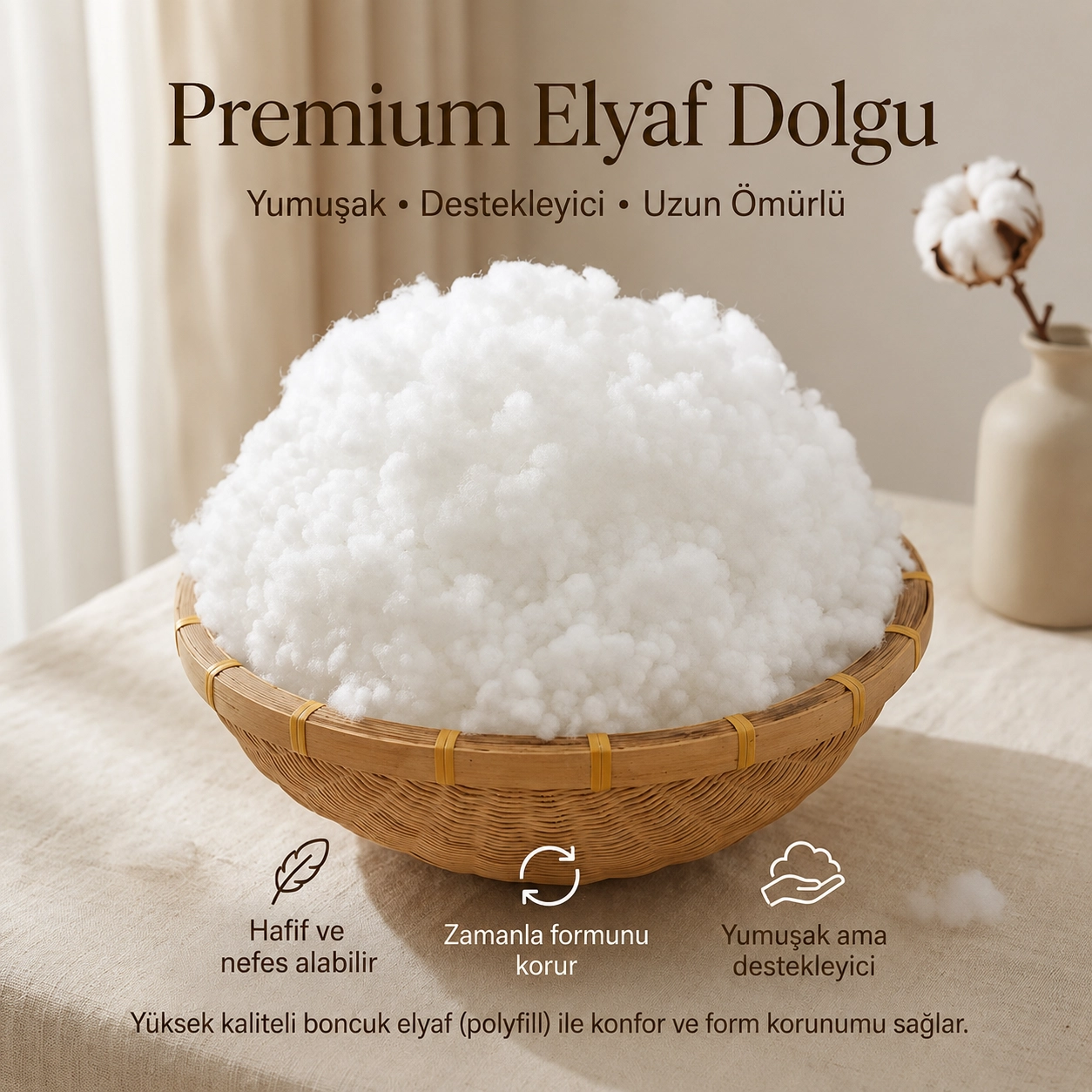 Premium Özel Ölçü Bahçe Salıncak Minderi Takımı, Düğmeli Fitil Detaylı Dolgulu Oturum ve Sırt Minderi